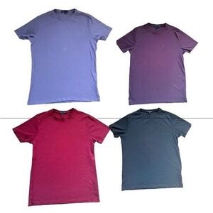 Lot of 4 Robert Barakett Mens T Shirt Crew Neck Short Sleeve Pima Cotton Medium